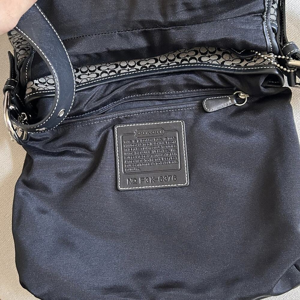 Y2K VTG Coach Black Signature Soho Jacquard Flap Purse Shoulder Bag F3K-6376 - Picture 12 of 12